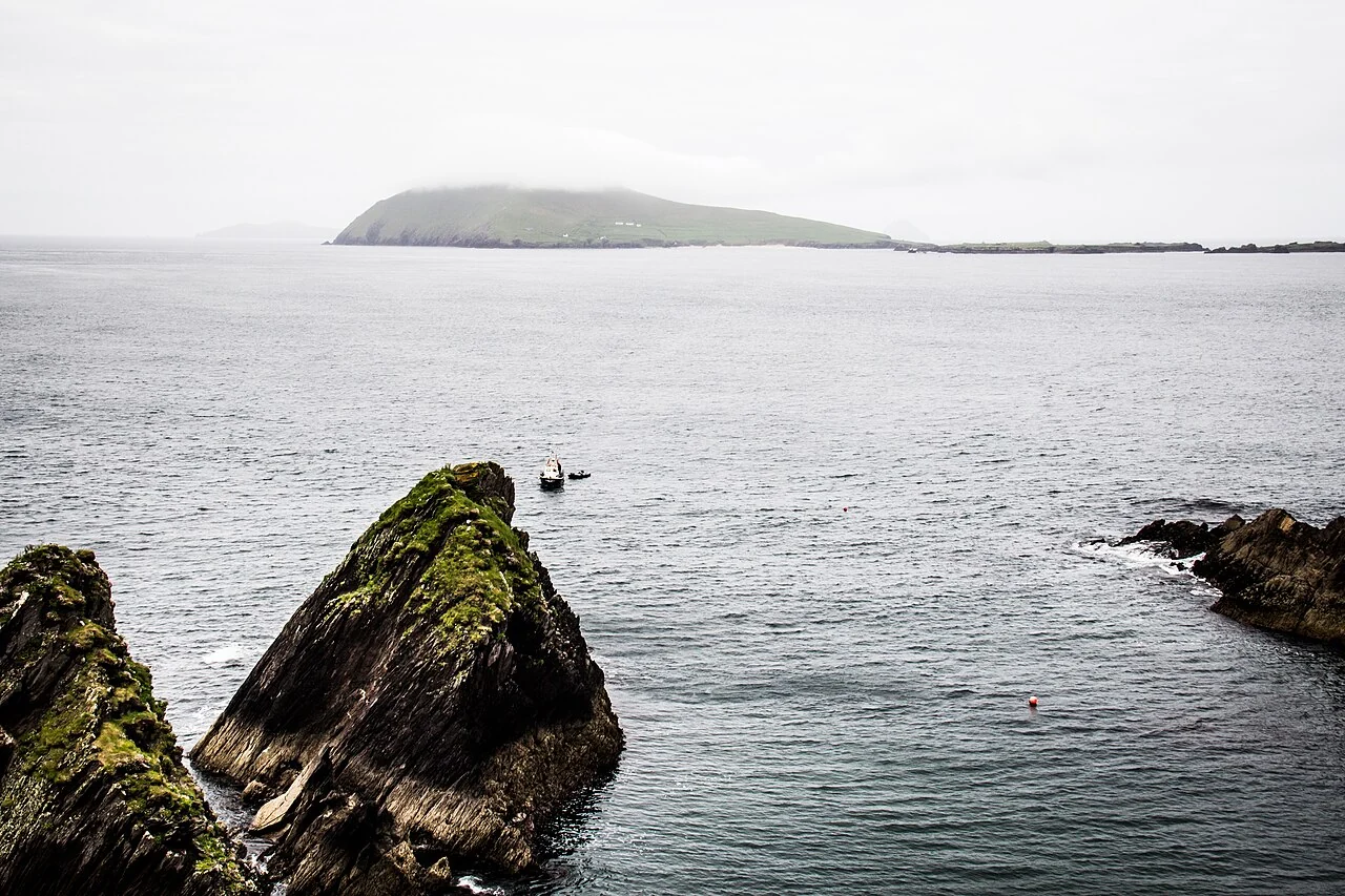 Atlantic coast and Blasket Islands on the Dingle Peninsula