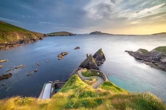 Dunquin Pier and the Blasket Islands off the Dingle Peninsula